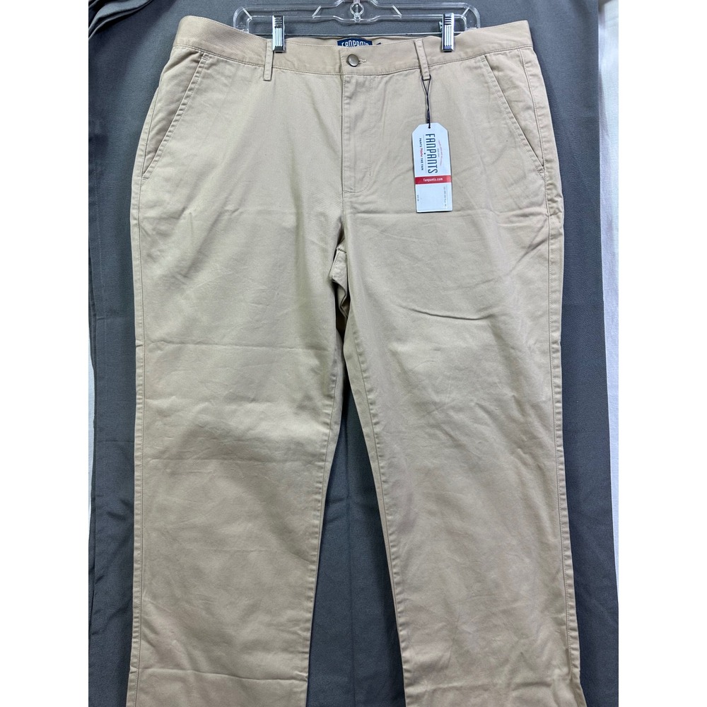 FANPANTS Men's Khaki Chino Pants‎ Flat Front Straight Leg Size W40